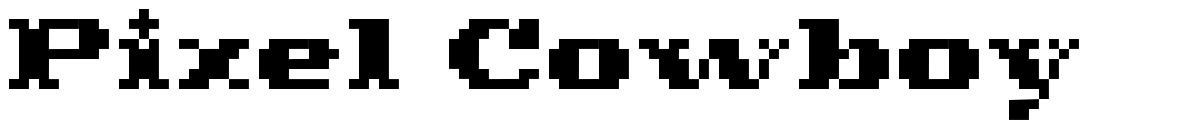 Pixel Cowboy font