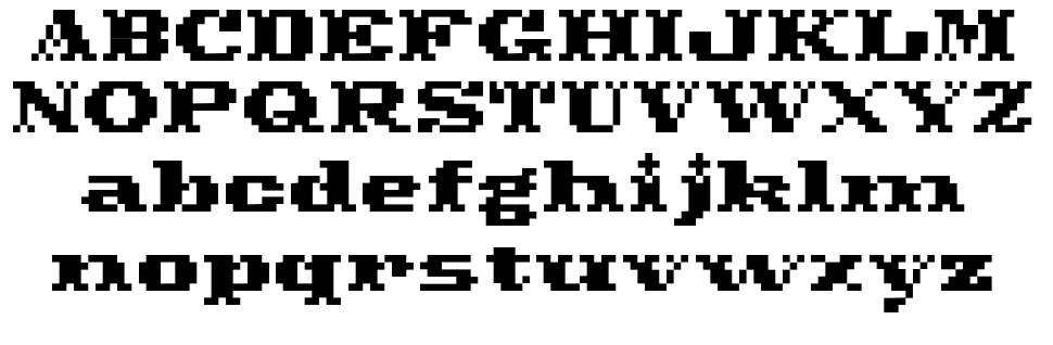 Pixel Cowboy font specimens