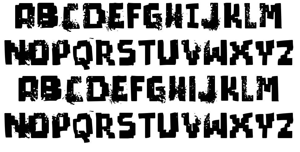 Pixel Dead font specimens