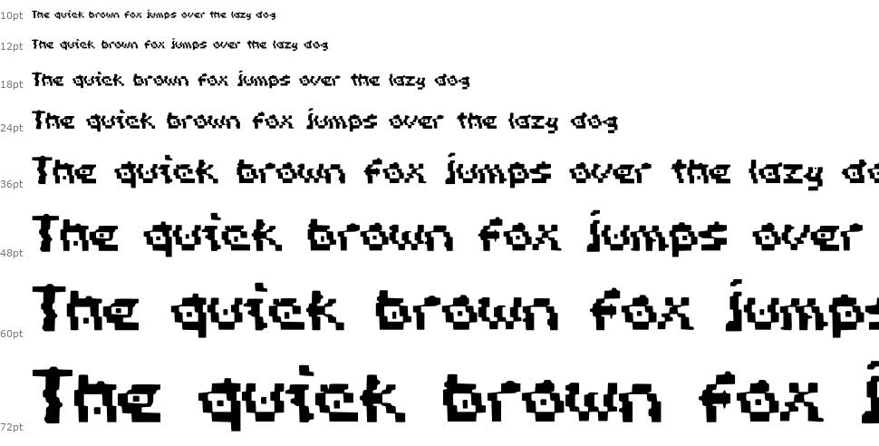 Pixel Distortion písmo Vodopád