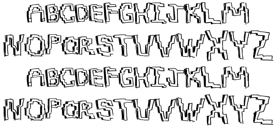 Pixel Draw font specimens