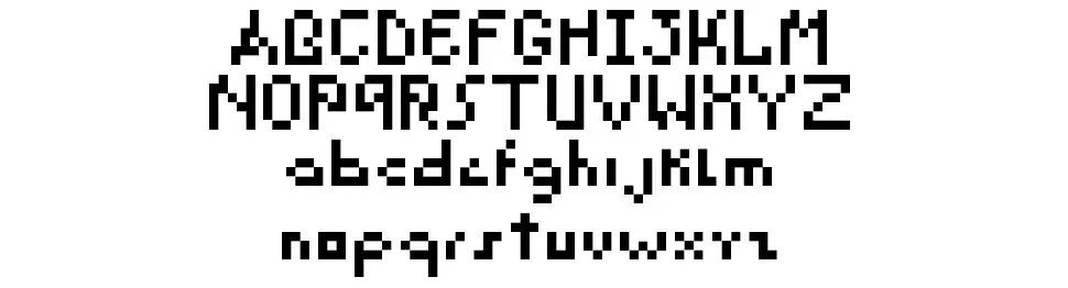 Pixel Fontinhafont specimens