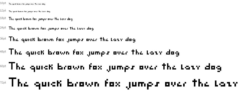 Pixel Fontinha písmo Vodopád