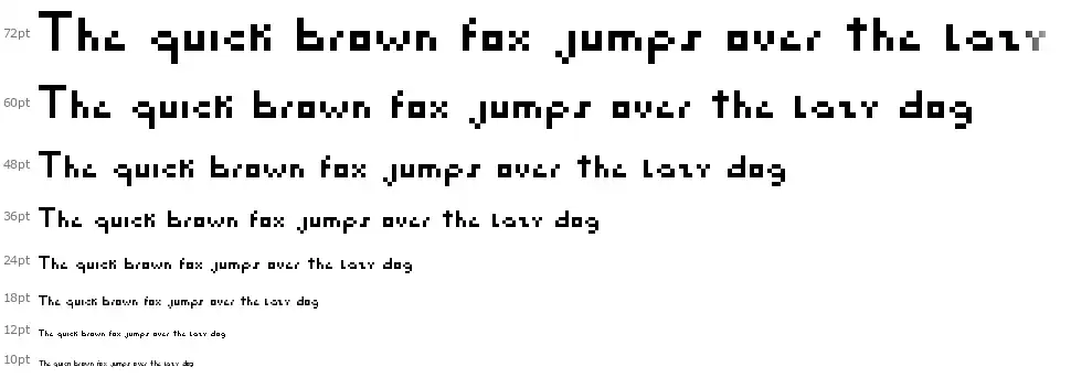 Pixel Fontinhafont waterfall