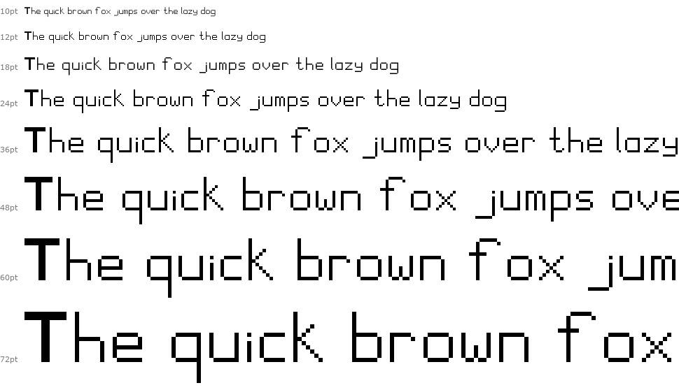 Pixel Game Font carattere Cascata