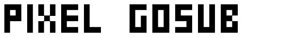 Pixel Gosub шрифт