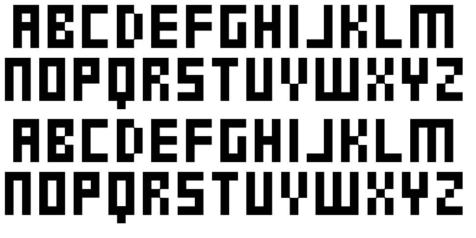 Pixel Gosub font specimens
