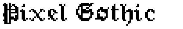 Pixel Gothic písmo