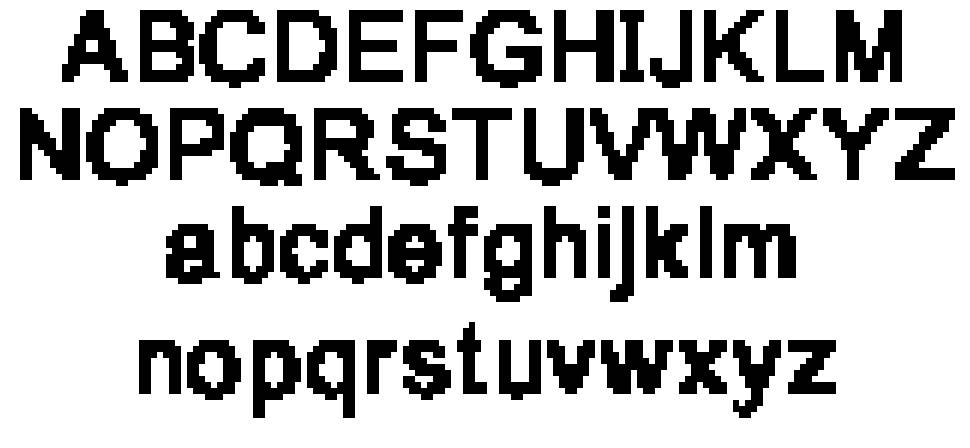 Pixel Grunge písmo Exempláře