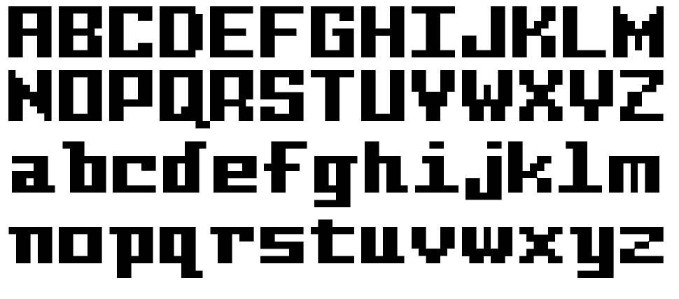 Pixel Intv písmo Exempláře