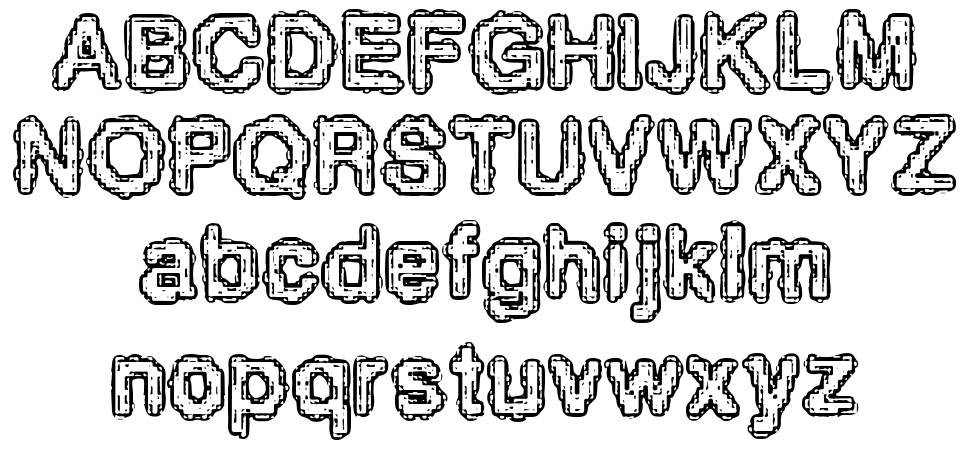 Pixel Krud font specimens