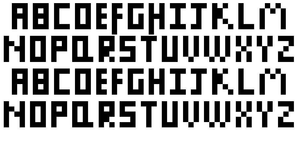Pixel Letters carattere I campioni