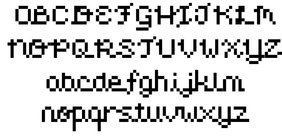 Pixel Love písmo Exempláře