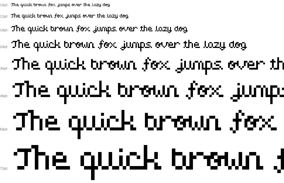 Pixel Love font Şelale