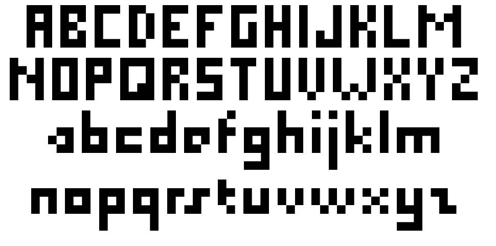 Pixel Millennium font Örnekler