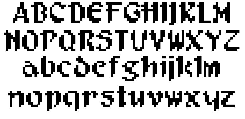 Pixel Musketeer font Specimens