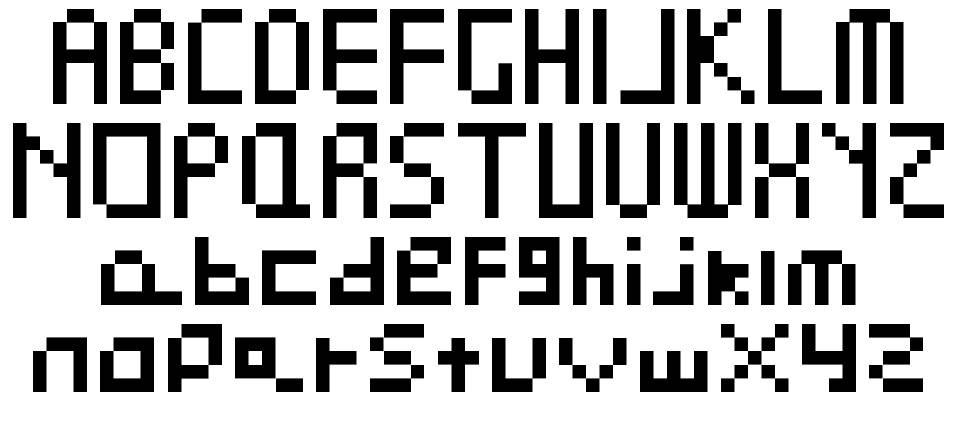 Pixel Perfect font specimens