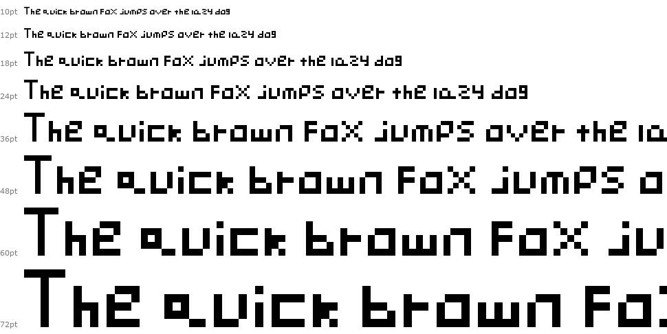 Pixel Perfect font Waterfall