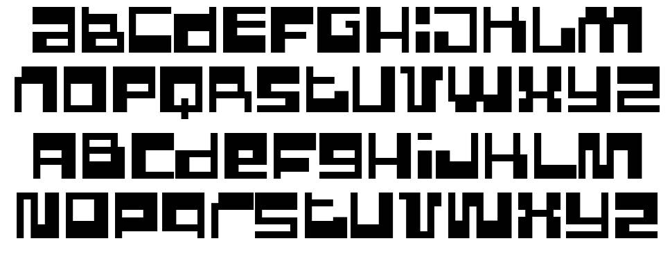 Pixel Power 字形 标本