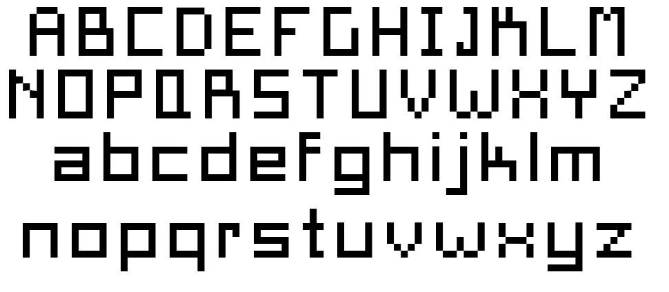 Pixel Square font specimens