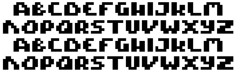 Pixel Tactical písmo Exempláře