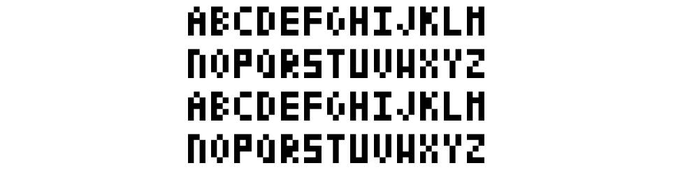 Pixel Text písmo Exempláře