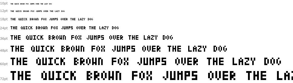 Pixel Text schriftart Wasserfall