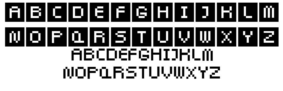 Pixel Twist font specimens