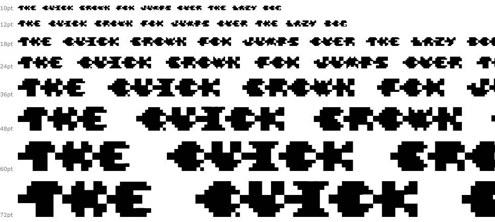 Pixel Verde font Waterfall