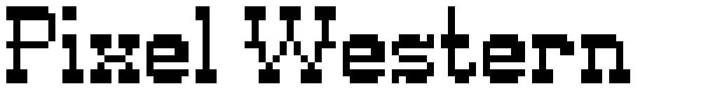 Pixel Western font
