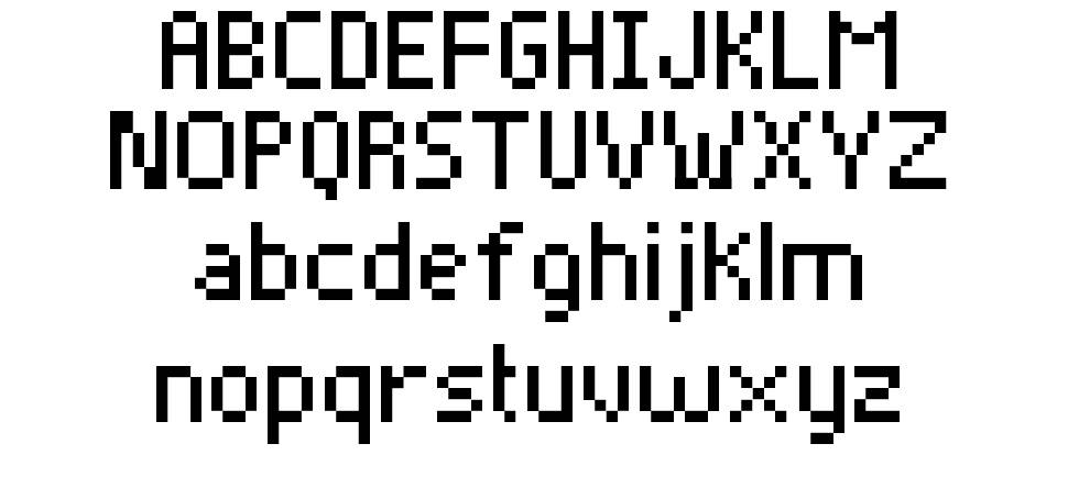 Pixelade font specimens