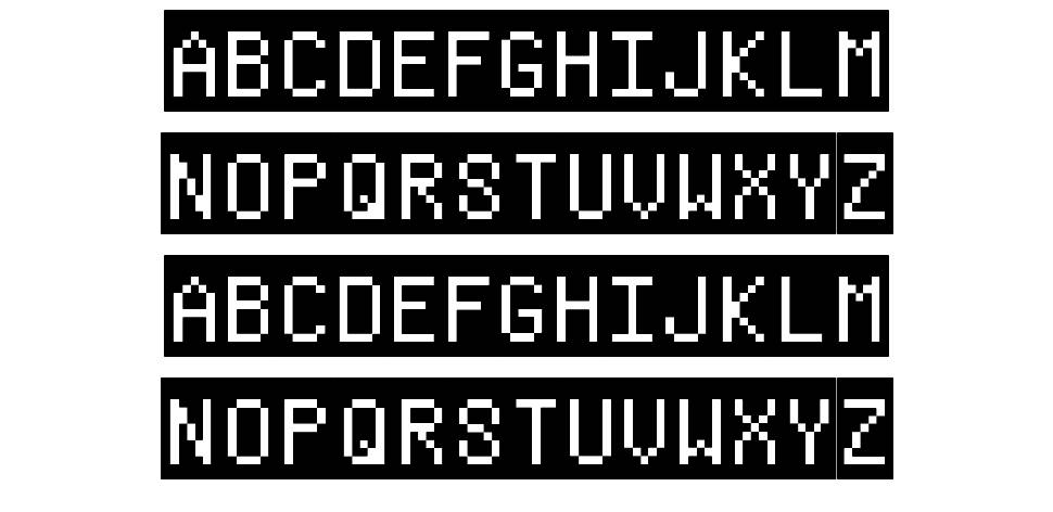 Pixeland 字形 标本
