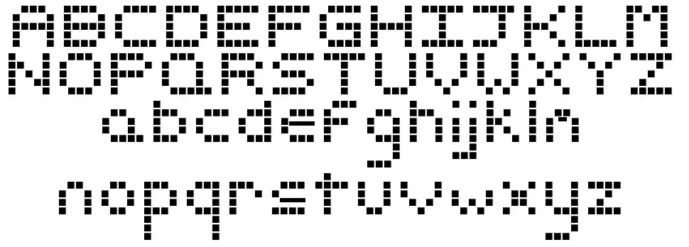 Pixelate font Örnekler