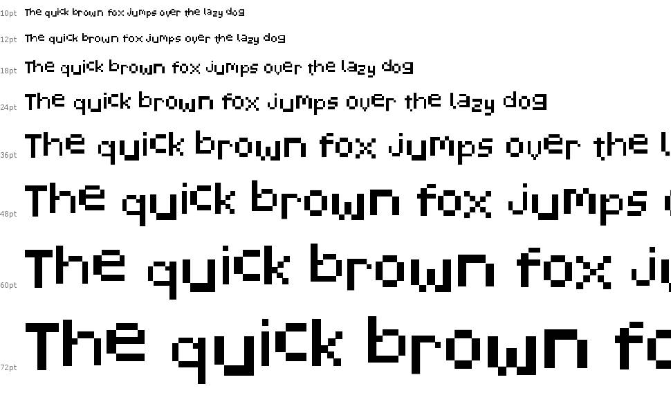 Pixelated Display font Şelale
