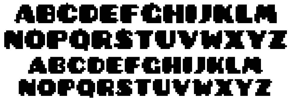Pixelated Pusab font Örnekler