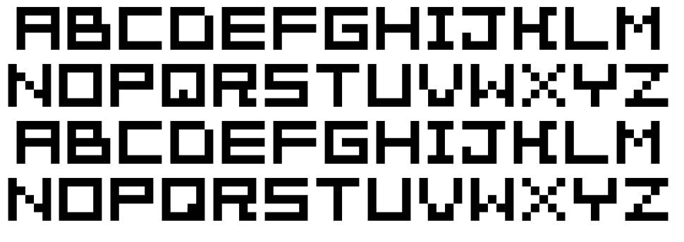 Pixelation font specimens