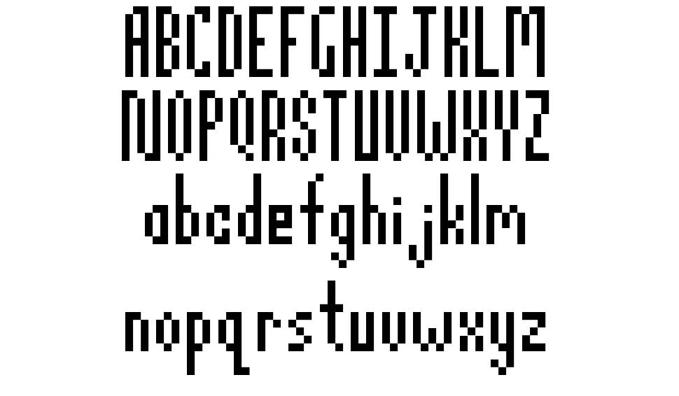Pixelatus font Örnekler