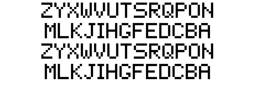 PixelCrypt písmo Exempláře