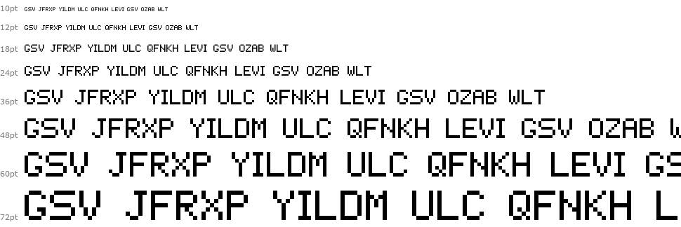 PixelCrypt font Şelale
