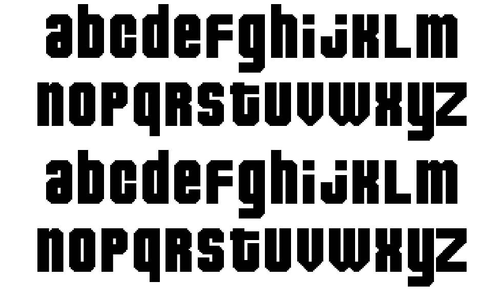 Pixeldown font specimens