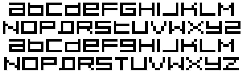 Pixeldust 字形 标本