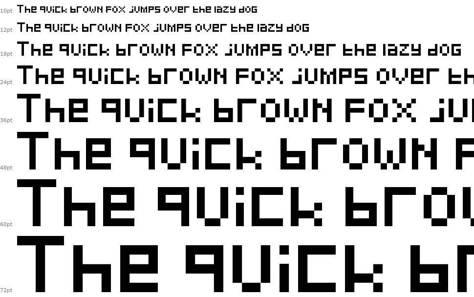 Pixeled шрифт Водопад