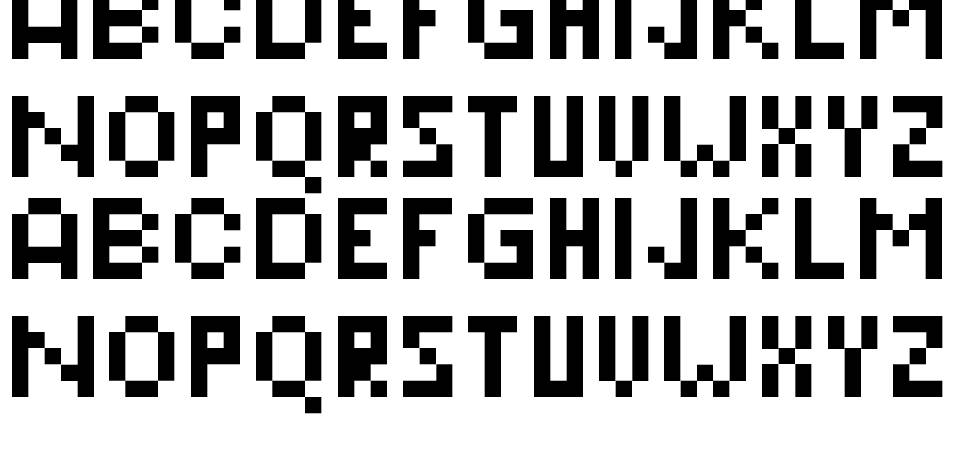 Pixeleris font Örnekler