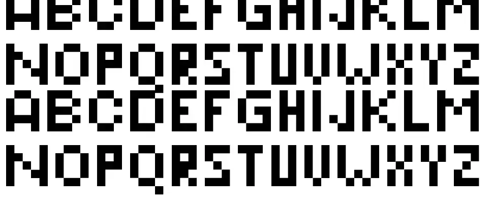 Pixelerisfont specimens