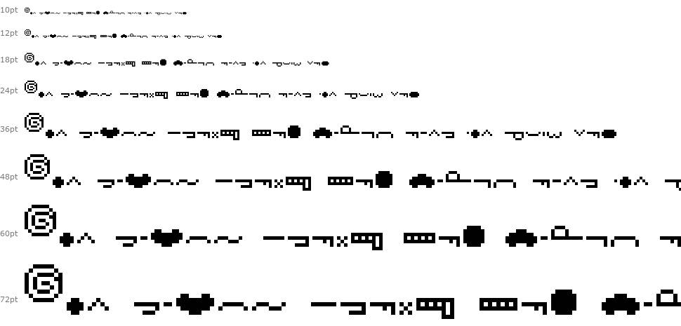 Pixelface 字形 Waterfall