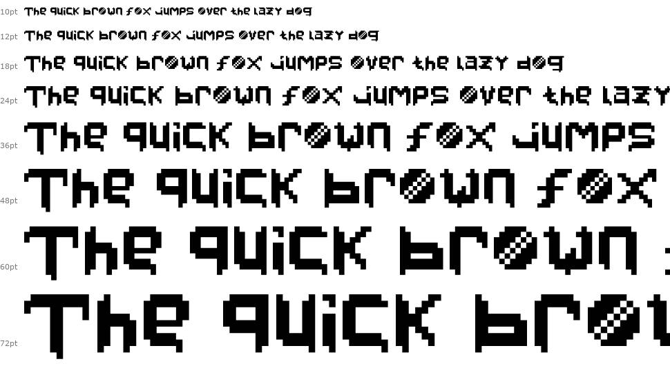 PixelFaceOnFire písmo Vodopád