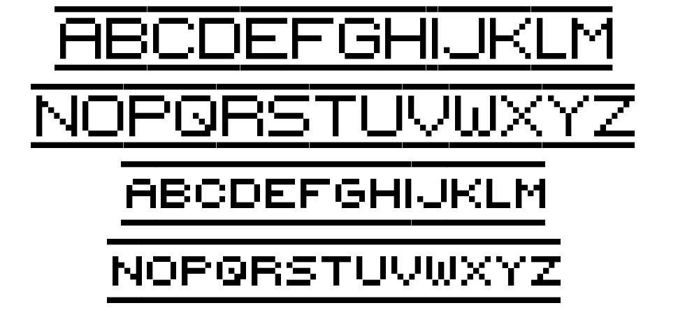 {PixelFlag} font specimens