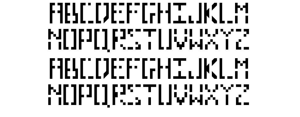 Pixelhole font specimens