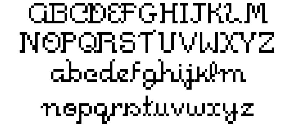 Pixelito CM písmo Exempláře