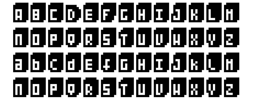 Pixeliza 20 font specimens